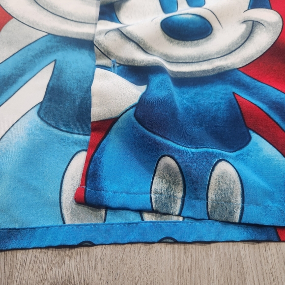 Vintage Disney World Mickey Mouse Salute USA Flag Red/Blue Shirt Men's Large AOP - Picture 5 of 8